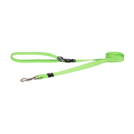 Rogz Utility Medium 5/8" Snake Fixed 6' Long Reflective Dog Leash, Lime