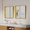 Koonmi Gold Wall Mirror for Bathroom, 30x30 Inch Matte Deep