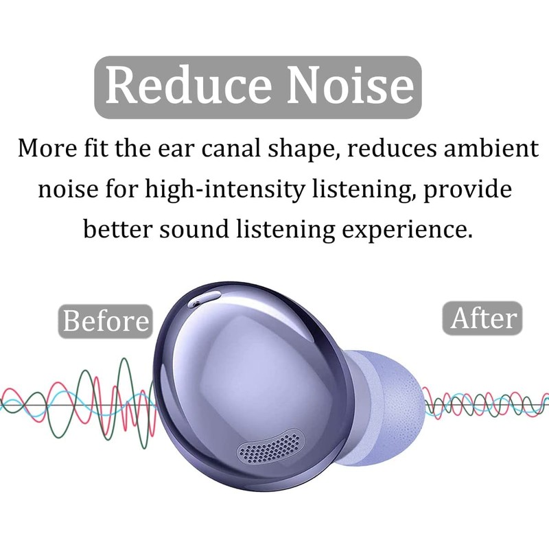 BLLQ Memory Foam Ear Tips Compatible with Galaxy Buds 2