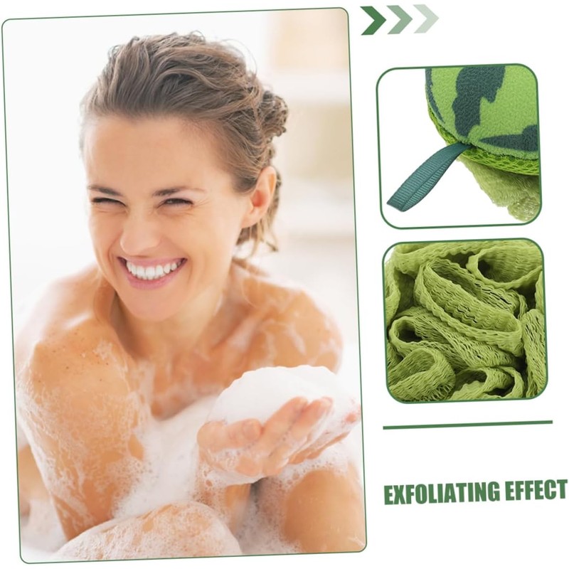 Esponja Exfoliante Corporal de Sandía 2 Piezas Poliéster Verde