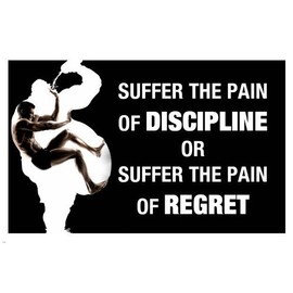 PAIN DISCIPLINE quote motivational poster 24X36 work out INSPIRATIONAL