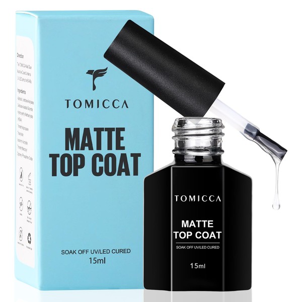 TOMICCA Gel Nail Topcoat, Base Coat, 0.3 fl oz (10