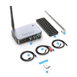 Unbranded 4 IN 1 3.5mm AUX NFC to 2 RCA Bluetooth 5.1Audio Adapter Transmitter Receiver C