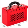 WUWEOT Group Lock Box, Red Portable Lockout Tagout Box Loto