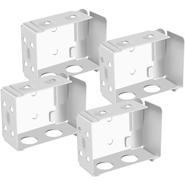 Hotop Blind Brackets 2.5 Inch Low Profile Box Mounting Bracket for Window Blinds, White（4）