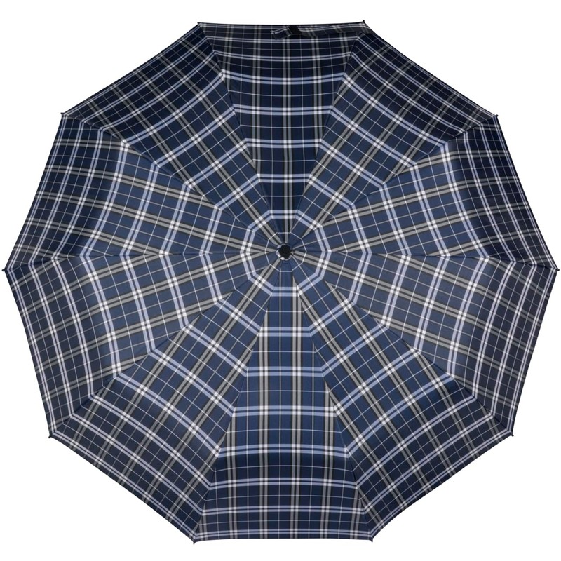 iX-brella Men's Pocket Umbrella Open-Close Automatic Round Hook Handle, Carbon