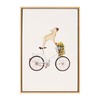 Kate and Laurel Sylvie Frenchie Bulldog on a Bicycle Framed