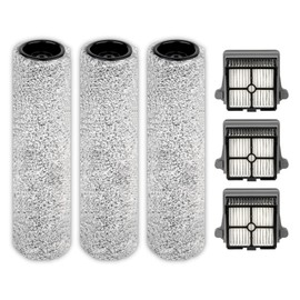 【Version 2, Detachable Roller】(6 Pack) S7 Pro Brush Rollers and HEPA Filters Compatible With Tineco Floor One S7 Pro, Floor One S6 Wet Dry Vacuum Cleaner, 3 Roller and 3 Filters (Excluding Handle)