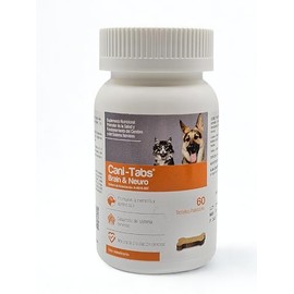 petmedica Cani-Tabs Brain  Neuro  Suplemento para Salud Cerebral y Sistema Nervioso  Perros y Gatos  60 Tabletas  con Ginkgo Biloba, Lisina,...       