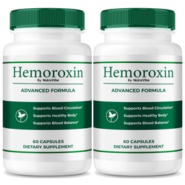 NutraVibe (2 Pack) Hemoroxin – Natural Circulation & Comfort Support Formula for Healthy Circulatory Function, Balance & Everyday Relief | Gentle and Plant-Based, Easy-to-Take Pills (120 Capsules)