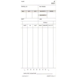 (100) Nile 4500PP Time Cards, 4500PP10 Compatible by COMPUMATIC