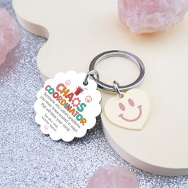 Uerifr Chaos Coordinator Gifts for Women Thank You Gifts Keychain for Manager Boss Lady Coworker Employee Assistant Teacher Nurse Supervisor Friend Cute Bosses Day Birthday Christmas Gift for Her
