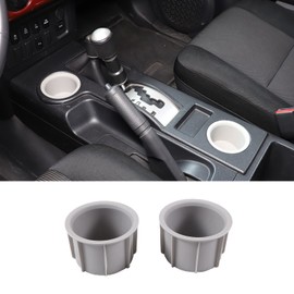Fit for Toyota FJ Cruiser 2007-2021 Gear Shift Console Cup Holder Sub Assembly, Cup Holder Inserts Replacement Storage Cup Holder, 2PCS (Grey)