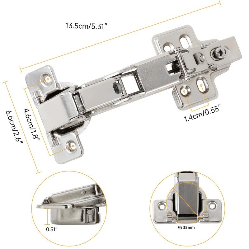 Cabinet Door Hinges Cabinet Hinges 1 Pair 175/165 Degree Hinges