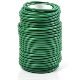 Decoroca Soft Plant Ties for Support - 65.6' Reusable Waterproof Plant Wire, 3.5mm Garden Twist, for Indoor & Outdoor Plants and Home Organizing（1pc/Green）