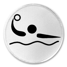 Unbranded Water Polo Icon - 3" Sew / Iron On Patch Sports Team Athlete Gift Present