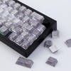 PBT Keycaps 131 Keys Rose Coast Grey Keycaps, Double Shot