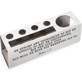 cogyrwe Bible Verse Christian Scripture Positive Gift for Women Men, Be Strong and Courageous Joshua 1:9, Birthday Gifts for Women Friendship Christian, Bible Verse Office Desk Pencil Holder TBZ15