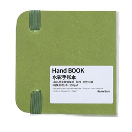 Square Watercolour Journal, 3.1 x 3.1 Inches, 30 Sheets of Paper, 60 Pages, 300 g/m² Watercolour Paper Notebooks for Use as Travel Sketchbooks and Mixed Media Pad for