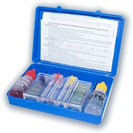 Swimline PoolChem VUE Block Deluxe Dual Chlorine & pH Level Test Kit for Pool Spa Hot Tub