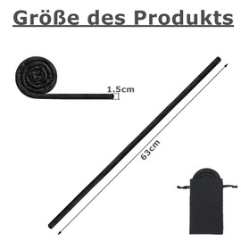 Norhogo Hair Scrunchie Spiral Fabric Accessories with Fabric Bag Spiral Lock Hair Tie Ponytail Holder Colourful Bendable Hair Ties for Women Men Long Thick Curly Hair (68 cm Long) (Black)