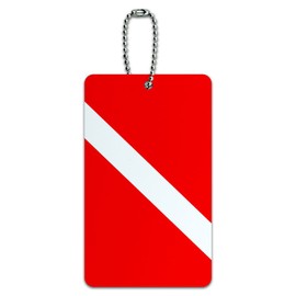 Diving Flag - Scuba Diver Dive ID Tag Luggage Card Suitcase Carry-On