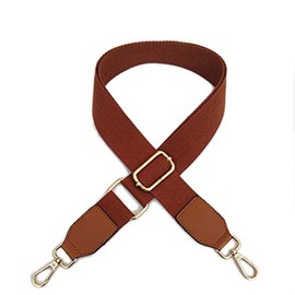 ZOONAI Canvas Crossbody Shoulder Bag Strap Wide Handbag Purse Strap Adjustable Replacement Handbag Belt (Brown)