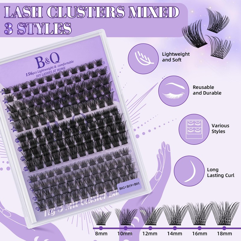 Lash Extension Kit B01+B02+B19 Eyelash Extension Kit B&Q DIY Lash