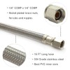 Ice Maker Hose 15 FT, Stainless Steel Braided Refrigerator Ice