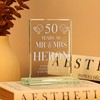 De Walden 50th Golden Wedding Anniversary Couple Glass Celebration Gift