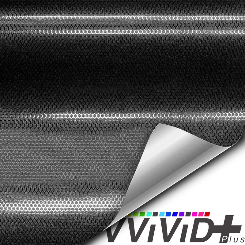 VViViD+ Honeycomb Matte Black Small Pattern Car Wrap Vinyl (1.5ft