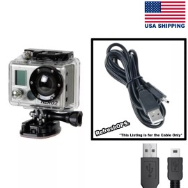 Unbranded GoPro Hero 2 Action Camera USB Cable Transfer Cord Replacement