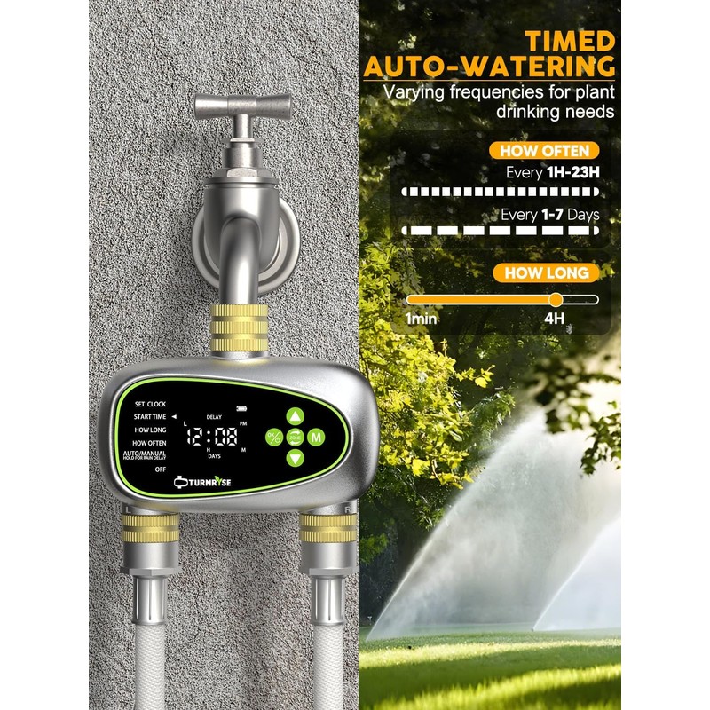Water Timer for Garden Hose - 2 Zone Sprinkler Controller