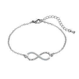 ZakiaHo Always my sister Forever my Friend Infinity Bracelets for Women Birthday Gifts Dainty Adjustable Love Heart Clear Crystal Bracelets