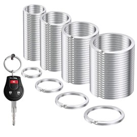 LDBKLGHJ Practical Key Rings in Various Sizes - Robust Key Rings Made of 304 Stainless Steel - Ideal for Men & Women - Key Rings & DIY Accessories, black