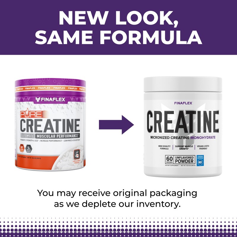 FINAFLEX Pure CREATINE, Unflavored - 10.6 oz - Promotes Muscular