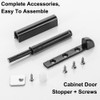 4x Cabinet Latch Drawer Hidden Spring Lock Magnetic Push Catch