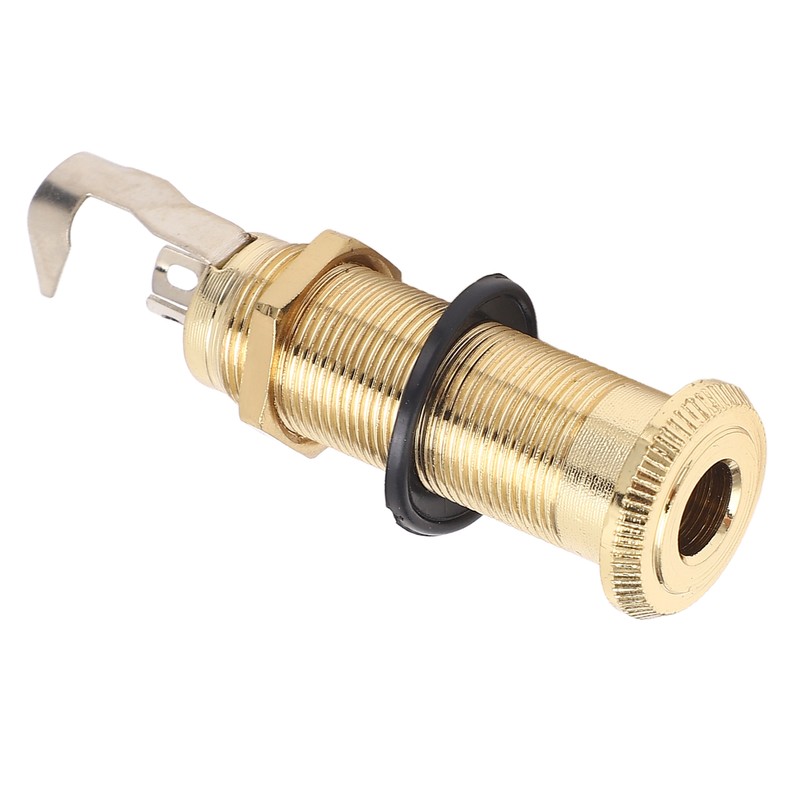 Guitar End Pin Jack Socket Threaded Metal 6.35mm for Bass