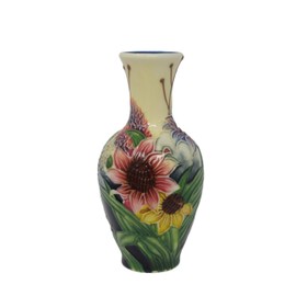 Old Tupton Ware Summer Bouquet Vase 4" Hand Made & Painted Tube Lined 1127