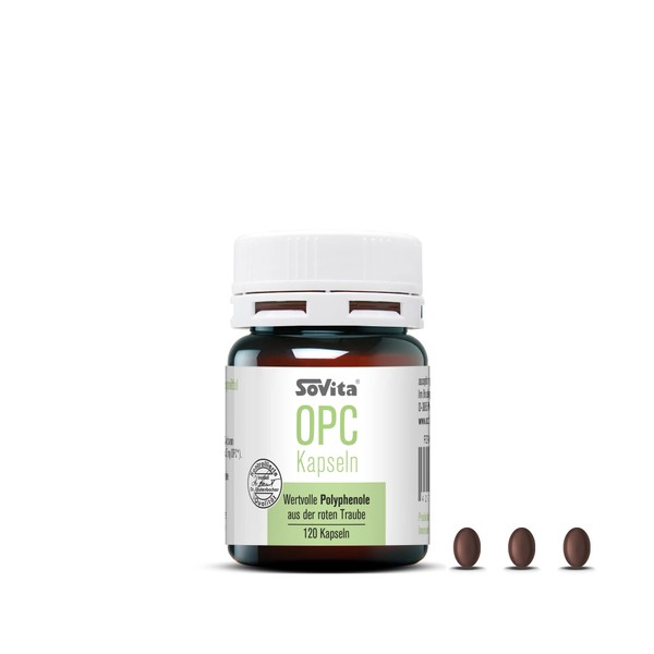 sovita OPC Capsules, Valuable Polyphenols from Red Grape, Dietary Supplement,
