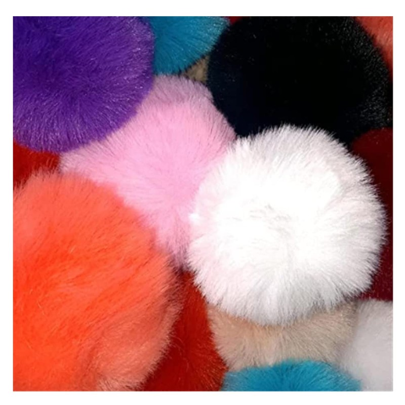 Pom Pom Dangle Earrings Statement Fluffy Fur Ball Drop Earrings