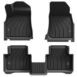 3W Floor Mats & Fornt Carpet Fit for 2013-2018 Dodge Ram 1500/2500/3500 Crew Cab, 2019-2024 Dodge Ram 1500 Classic Crew Cab All Weather TPE Custome Fit Floor Liner for Ram Full Set Car Mats