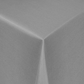 Tablecloth Fabric Plain Damask Plain Design Jacquard Robust, Easy Care and Durable Square 130 x 220 cm Grey