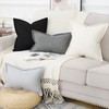 Madizz Set of 2 Linen Cushion Covers with Wide Edge,