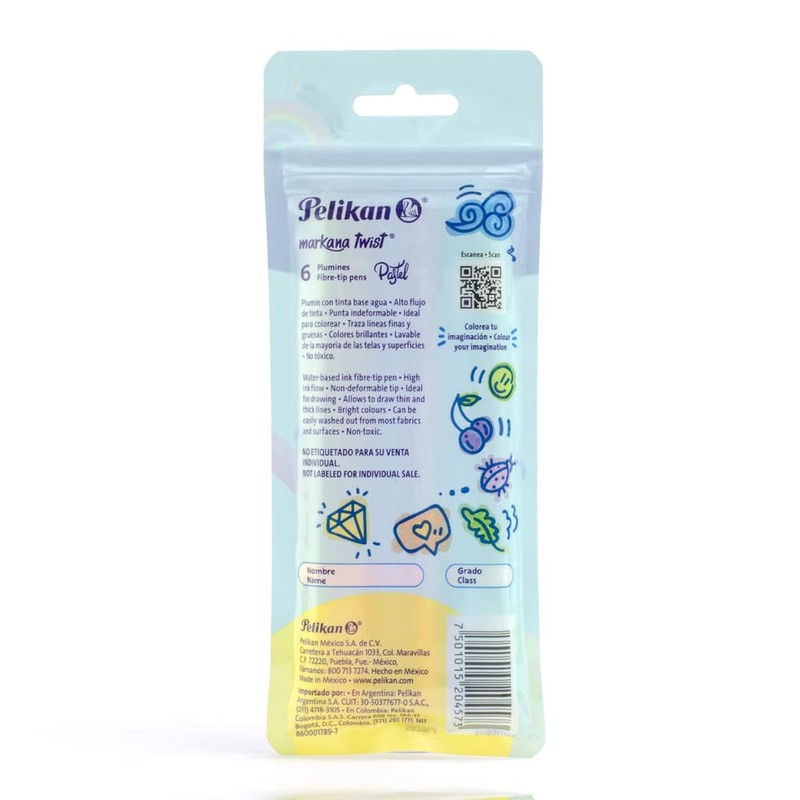 Markana Twist Estuche Con 6 Pastel