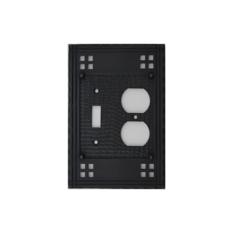 Arts & Crafts Mission Style Oil Rubbed Bronze 2 Gang