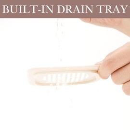 ReignSword Travel Soap Dish with Lid, Self Draining Bar Soap Case, Portable Soap Container for Camping, Outdoor, Bathroom, Hiking (Blue & White)