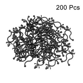 uxcell Twist Lock Cable Wire Ties Nylon U Shape Save Place 10mm Dia Black 200pcs