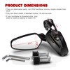 MZS Arrow Bar End Mirrors, 7/8 Motorcycle Rear View mirror