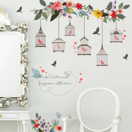 DaraBaby Vinil Decorativo Hogar Ramas Jaulas Retro Sala Habitación